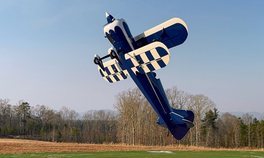 Legacy - 85" Muscle Bipe - Blue/White - 2 CYLINDER