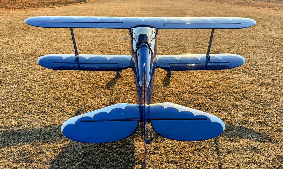 Legacy - 85" Muscle Bipe - Blue/White - 2 CYLINDER