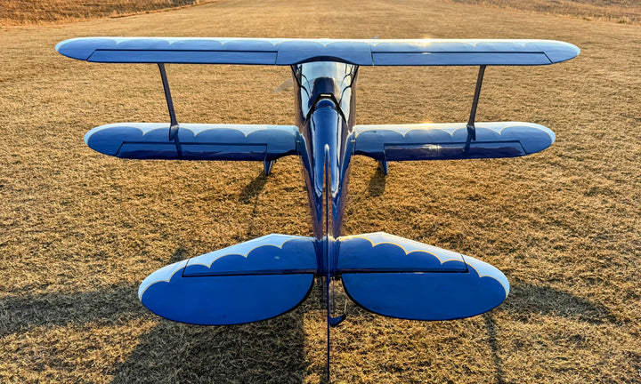 Legacy - 85" Muscle Bipe - Blue/White - 2 CYLINDER