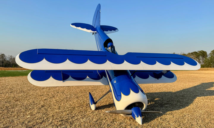 Legacy - 85" Muscle Bipe - Blue/White - 2 CYLINDER