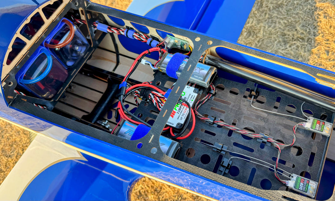 Legacy - 85" Muscle Bipe - Blue/White - 2 CYLINDER