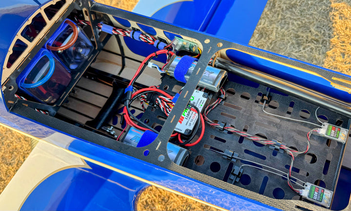 Legacy - 85" Muscle Bipe - Blue/White - 2 CYLINDER