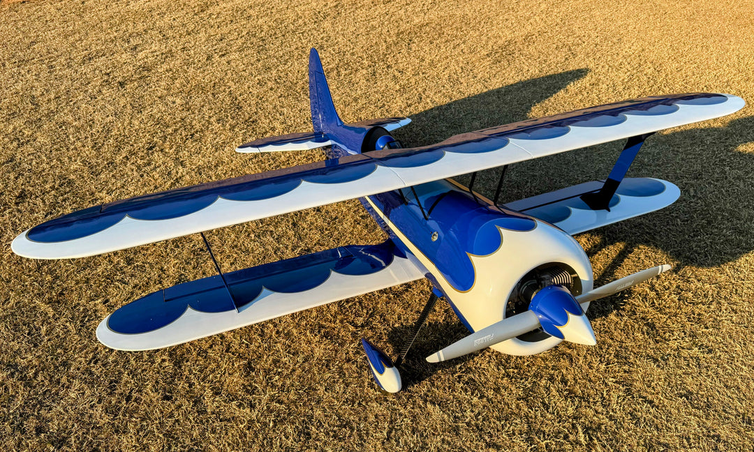 Legacy - 85" Muscle Bipe - Blue/White - 2 CYLINDER