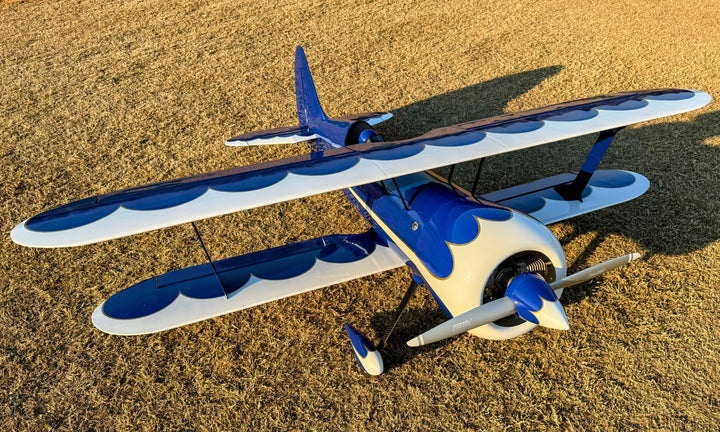 Legacy - 85" Muscle Bipe - Blue/White - 2 CYLINDER