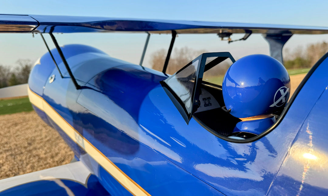 Legacy - 85" Muscle Bipe - Blue/White - 2 CYLINDER