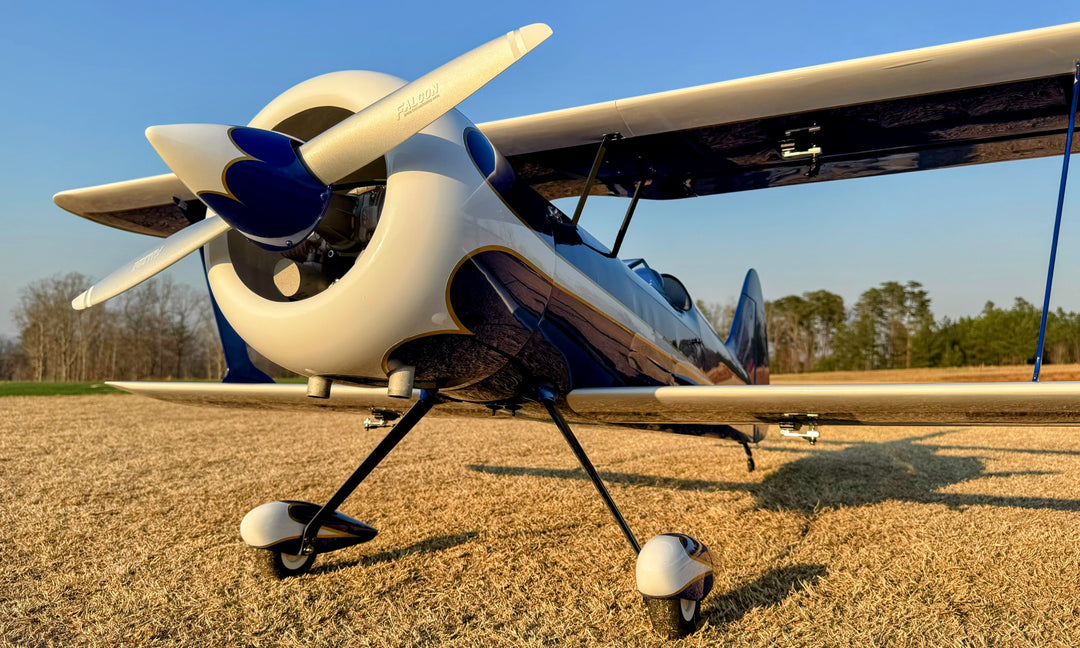 Legacy - 85" Muscle Bipe - Blue/White - 2 CYLINDER