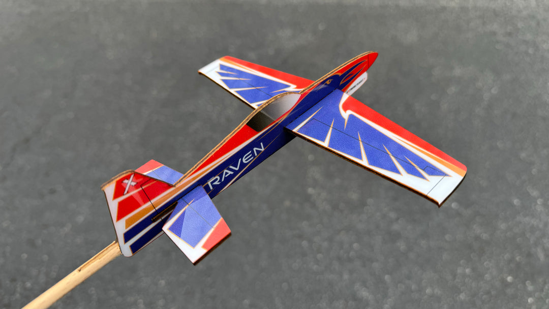 Extreme Flight Stick Plane - Raven Red/Blue