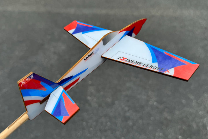 Extreme Flight Stick Plane - Laser Red/White/Blue Scheme