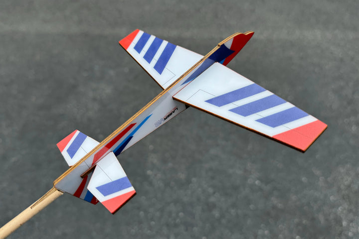 Extreme Flight Stick Plane - Laser Red/White/Blue Scheme