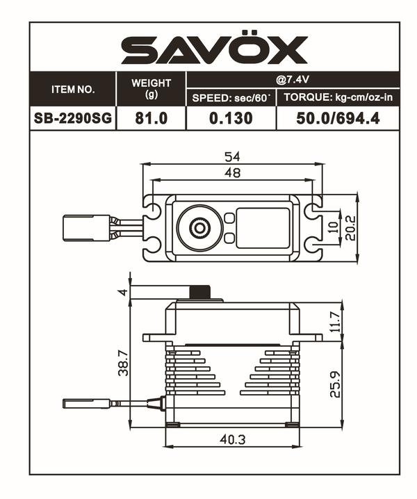 SAVOX- SV-2290SG Servo