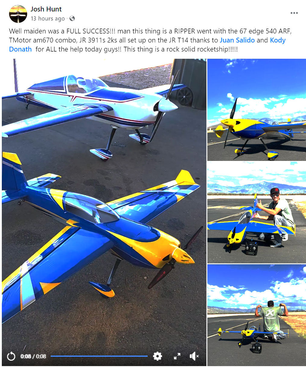 EF - 67" Edge 540T - Blue/Yellow - ARF
