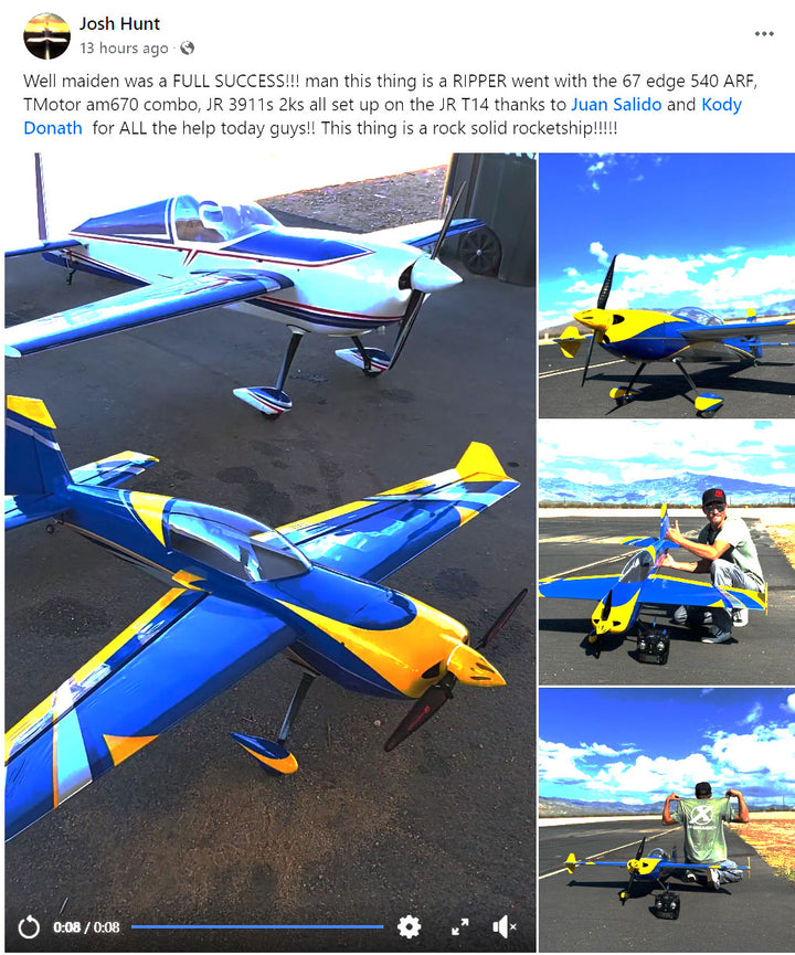 EF - 67" Edge 540T - Blue/Yellow - ARF