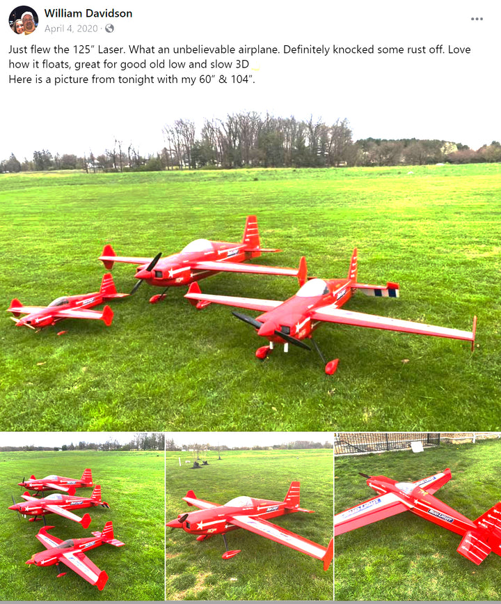 EF - 125" Laser EXP V2 - "Traditional" Red/White/Gold (2 cylinder version)