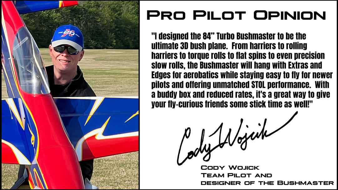 Legacy - 84" Turbo Bushmaster V2 - Blue/ White/ Yellow - ARF