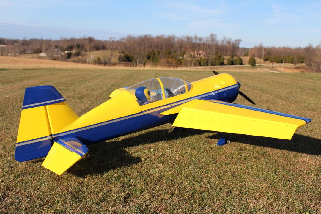 110" Yak 54 V2 Stab/Elevator Set w/ control horns- Blue/Yellow