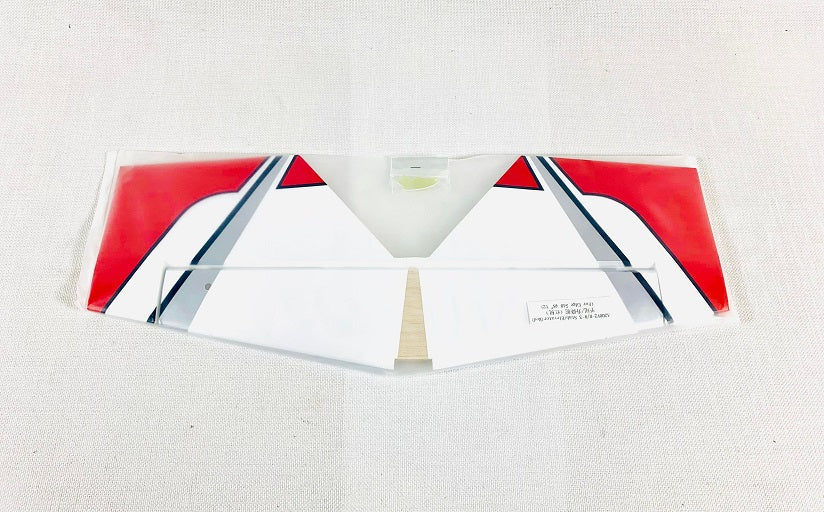 48" Edge 540T V2 Stab/Elevator Set w/ control horns- White/Red