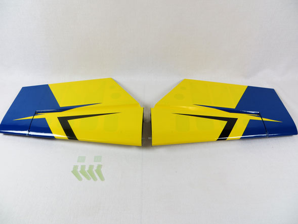 105.5" Slick 580 EXP Stab/Elevator Set w/ control horns- Yellow/Blue