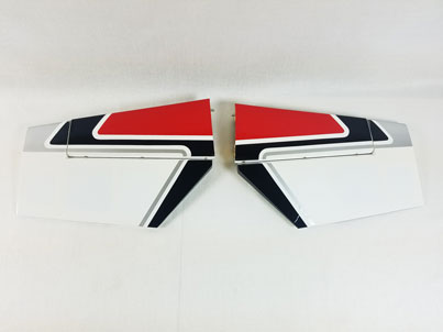78" Extra 300 Stab/Elevator Set w/ control horns- White/Red/Black