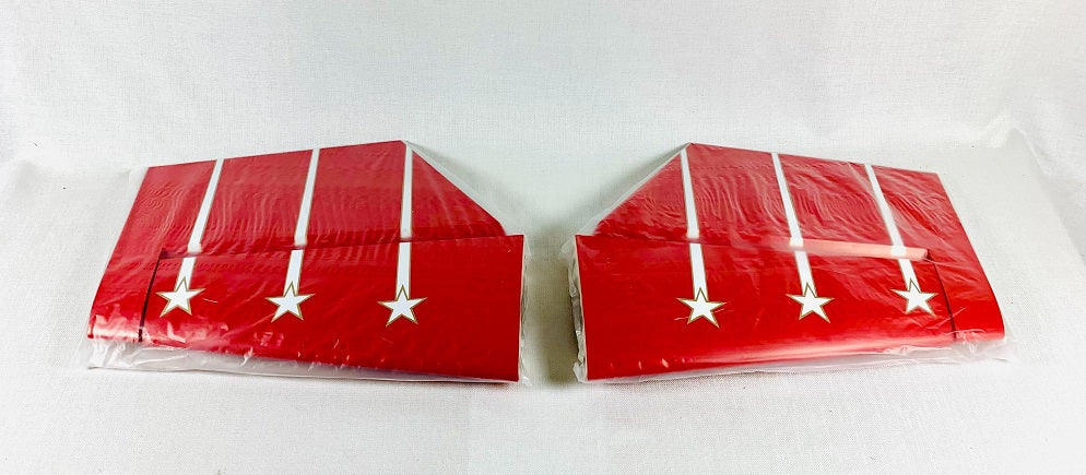 91" LASER-EXP Stab/Elevator Set w/ control horns - Traditional Red Scheme