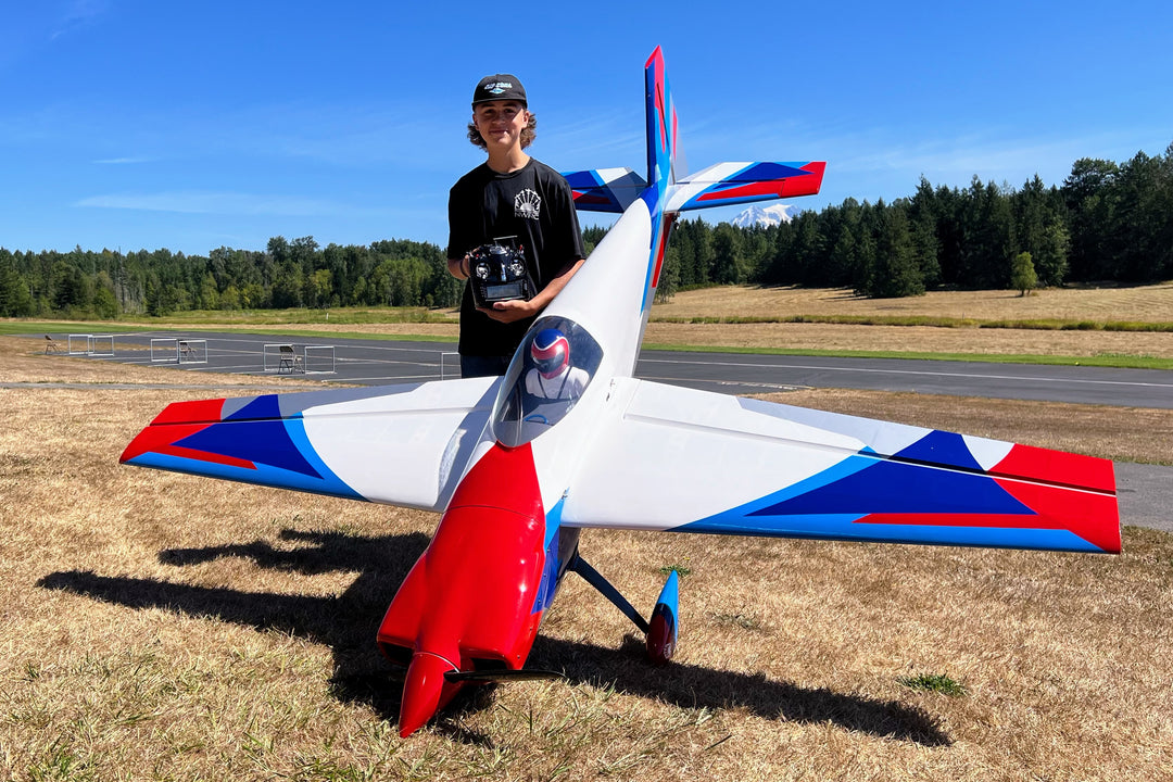 EF - 125" LASER EXP V2 - White/Red/Blue/Silver (2 Cylinder version)