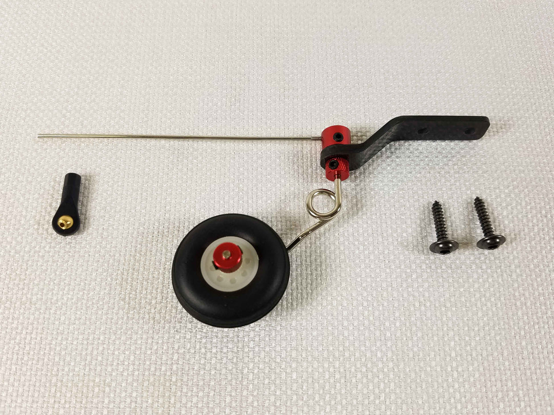 48-52" Red Anodized Carbon Fiber Tailwheel
