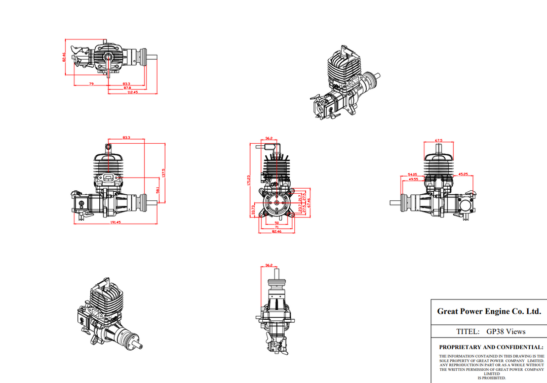 Great Power GP-38 Gas Engine