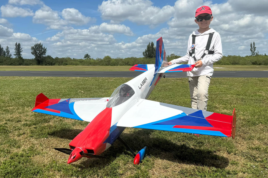 EF - 67" Laser EXP - White/Blue/Red/Silver - ARF