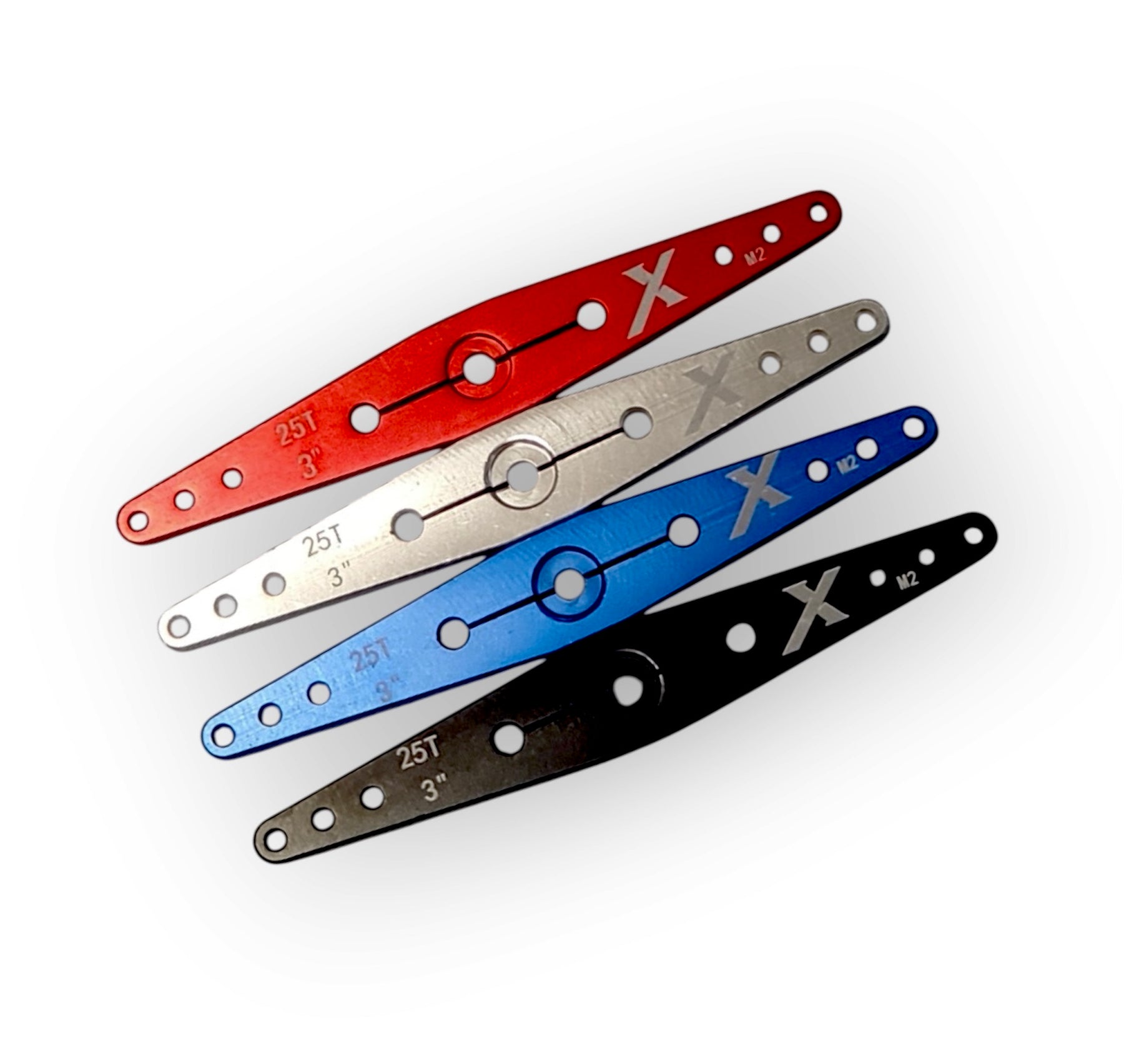 7075 Aluminum Servo Horn For FUTABA – 1.75\" Heavy Duty Half Arm (M3 25T, Red)