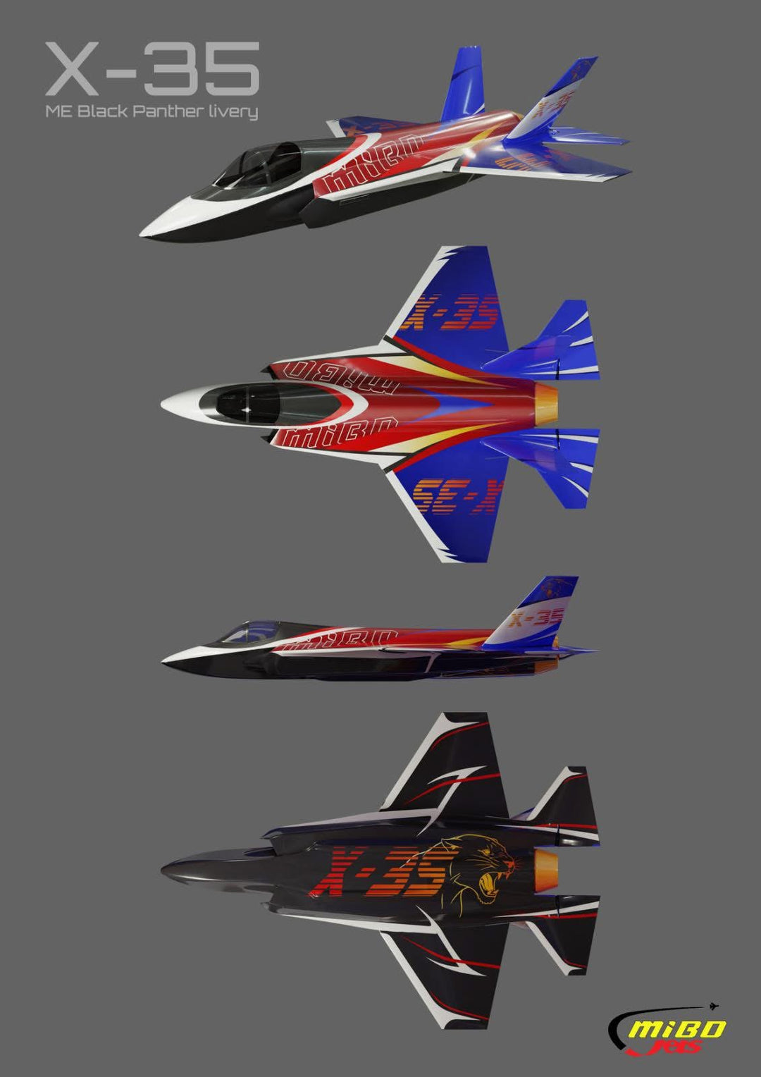 Mibo Jets - X-35 - Fantasy Blue - ARF