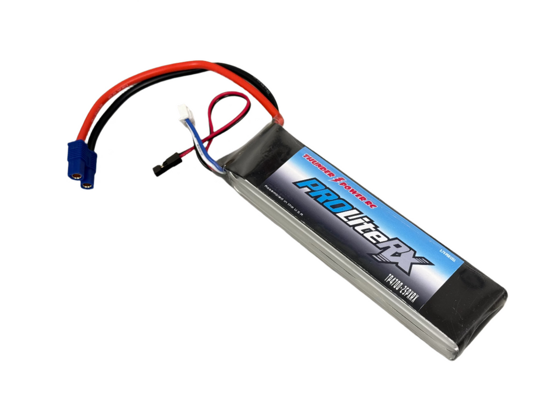 Thunder Power - 4700mAh 7.4V 20C LiPo - Receiver Battery with JR and EC3