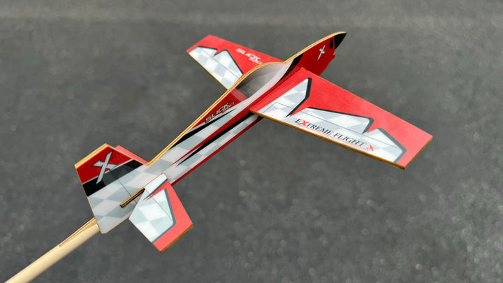 Extreme Flight Stick Plane - Slick Red/White/Silver Scheme