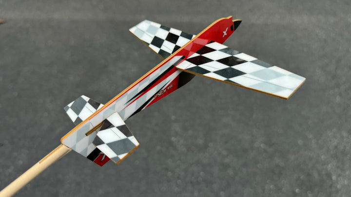 Extreme Flight Stick Plane - Slick Red/White/Silver Scheme