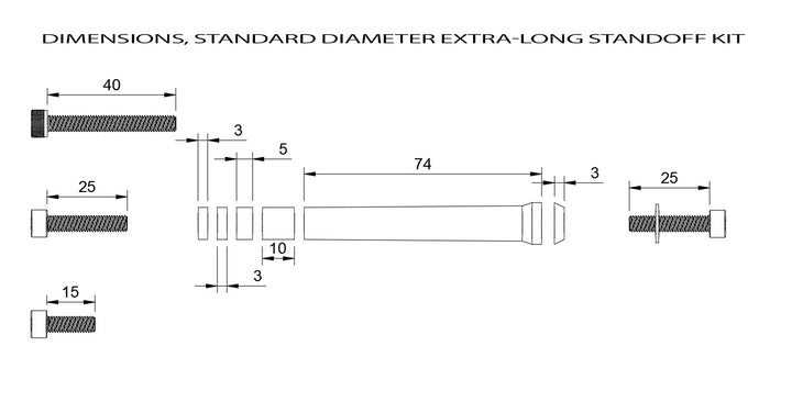 Blazing Star Standard Extra Long Standoff Set