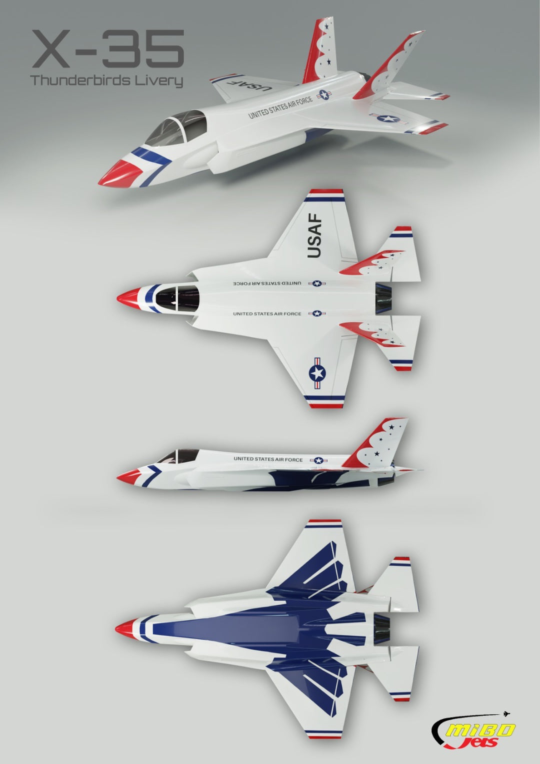 Mibo Jets - X-35 - Thunder Birds - ARF