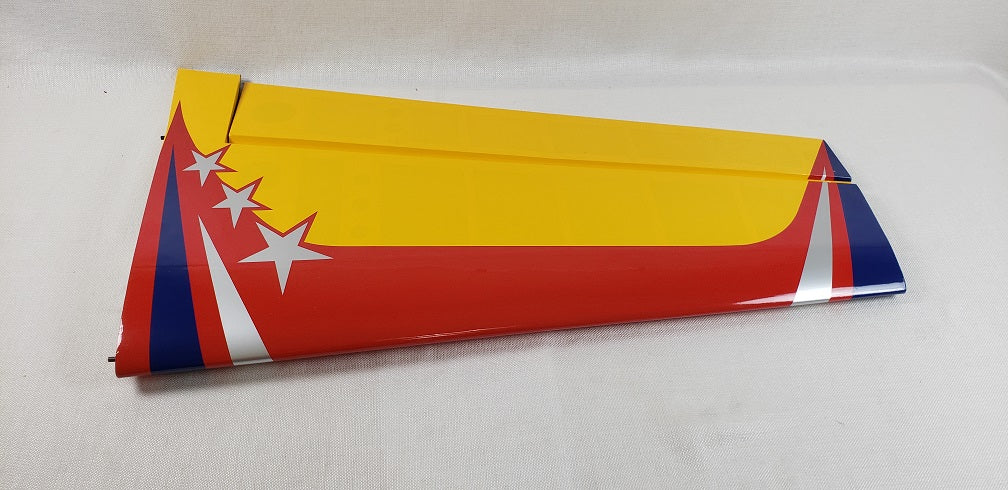 85" Extra 300-EXP Pilot's Left Wing w/control horn- Yellow/Red