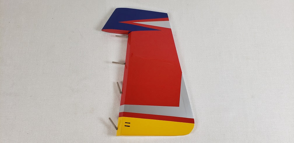 85" Extra 300-EXP Rudder w/control horn- Yellow/Red