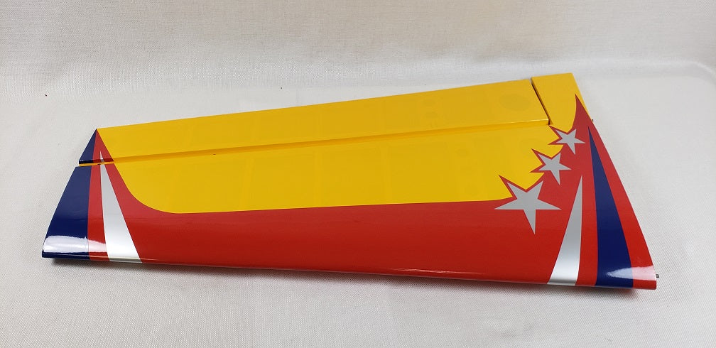 85" Extra 300-EXP Pilot's Right Wing w/control horn- Yellow/Red