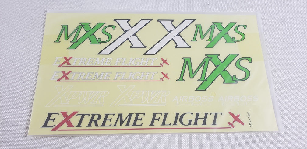 64" MXS V2 Decal Sheet - Green