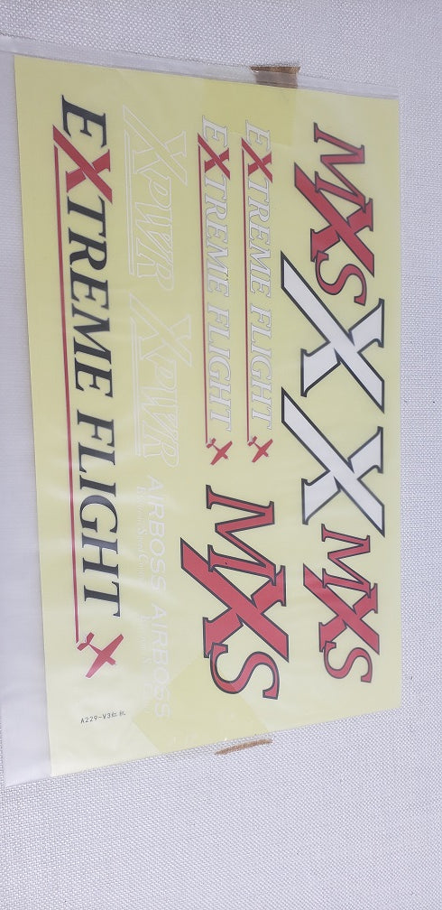 64" MXS V2 Decal Sheet - Red