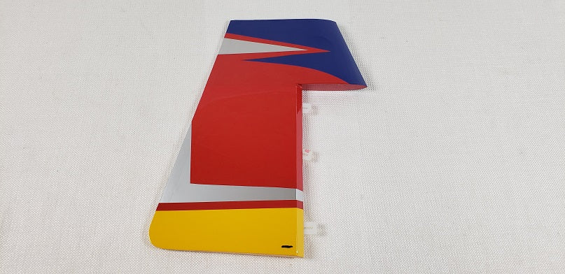 48" Extra 300-EXP V2 Rudder w/control horn- Yellow/Red