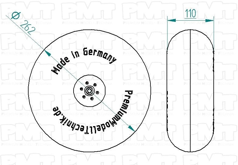 PMT - 197mm Inflatable Bushwheels