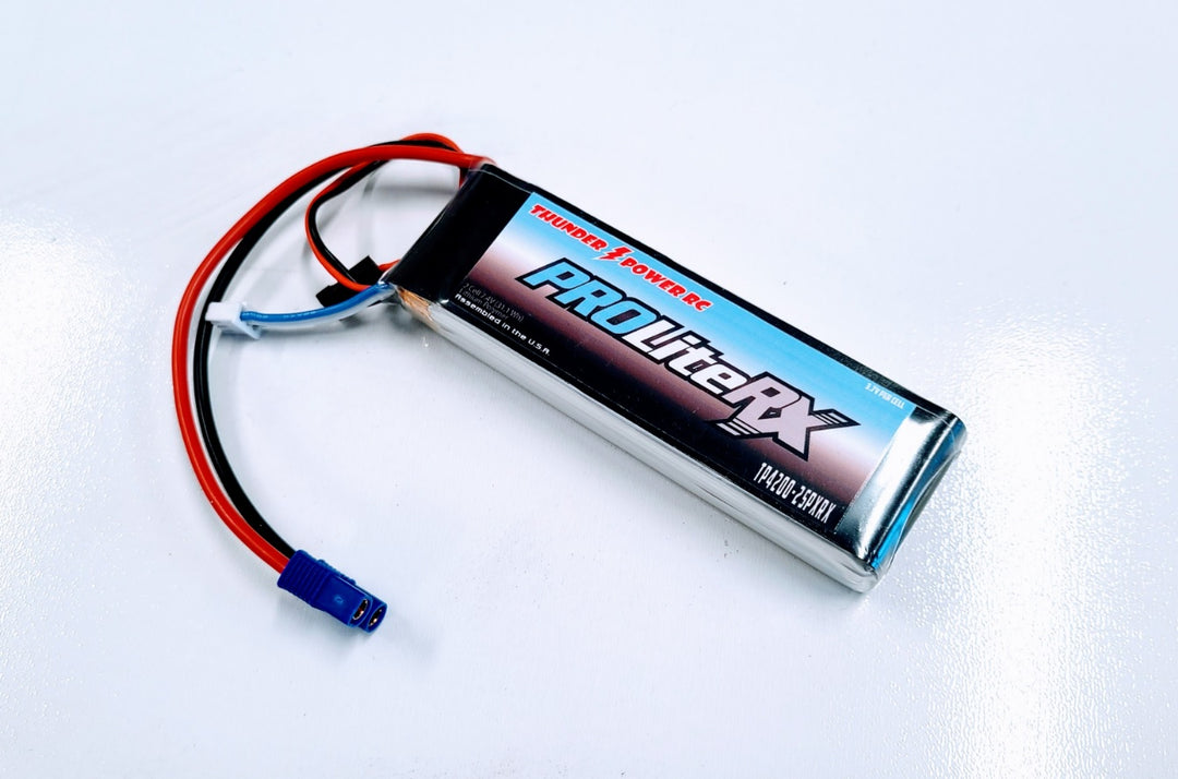 Thunder Power 4200mAh 7.4V 20C LiPo Receiver Battery with JR and EC3