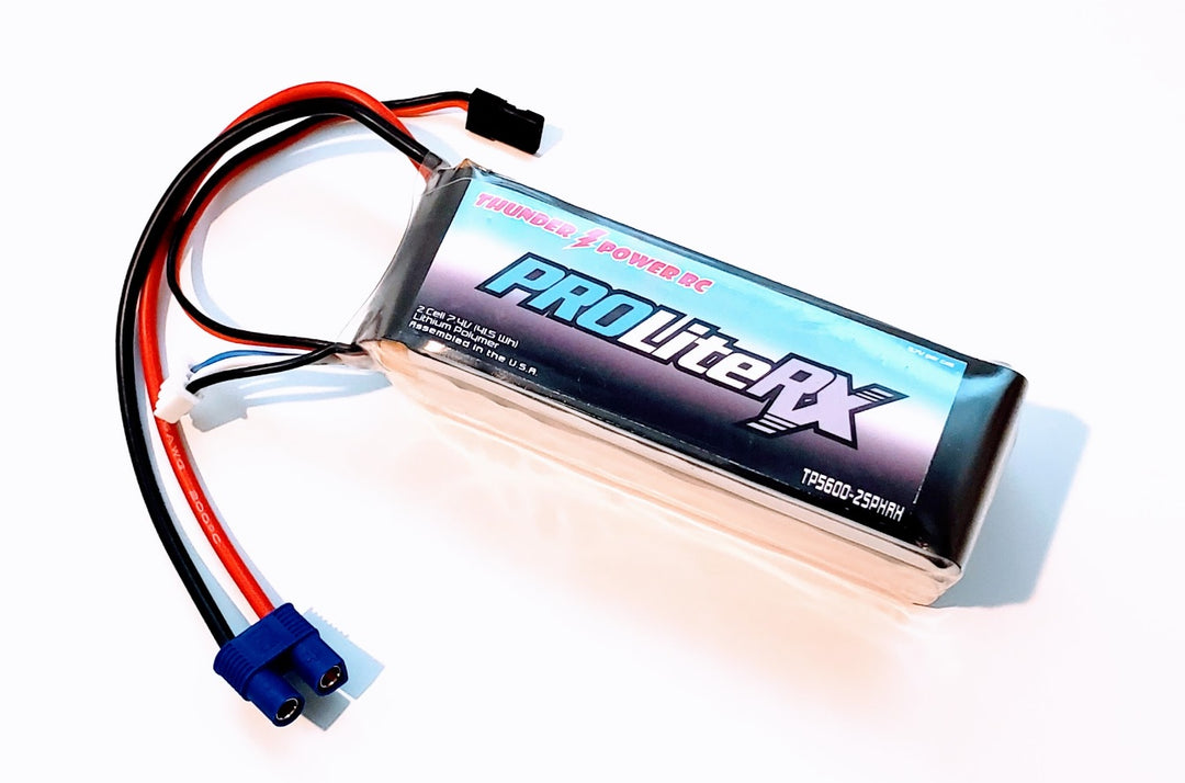 Thunder Power 5600mAh 7.4V 20C LiPo Receiver Battery with JR and EC3