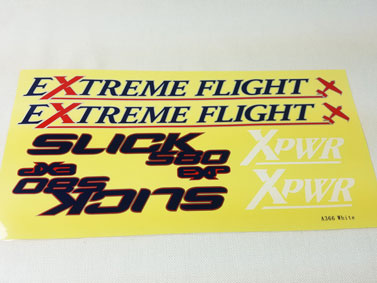 74" Slick 580 EXP Decal Sheet- Red/White