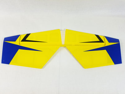 52" Slick 580 EXP Stab/Elevator Set w/ control horns- Yellow/Blue