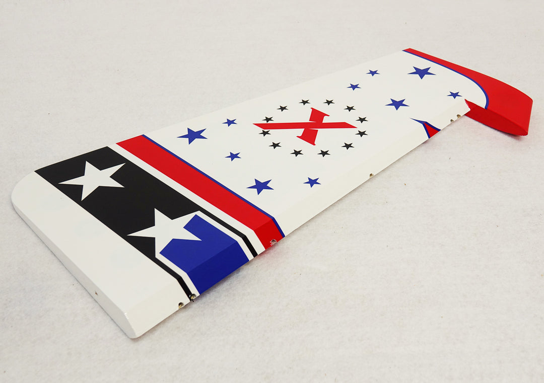 91" LASER-EXP Rudder - Printed Red/White/Blue Scheme